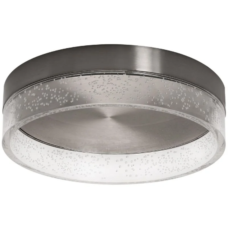 Industrial Lighting for Textile MillsMaggie 12 in. LED Flush Mount Light Satin Nickel finish Industrial Lighting for Textile MillsMaggie 12 in. LED Flush Mount Light Satin Nickel finish