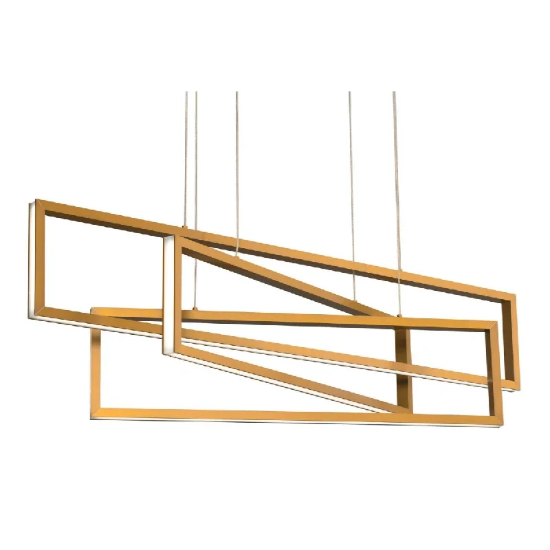 Industrial Lighting for Printing Press FacilitiesCole 39 in. LED Pendant Light Gold finish