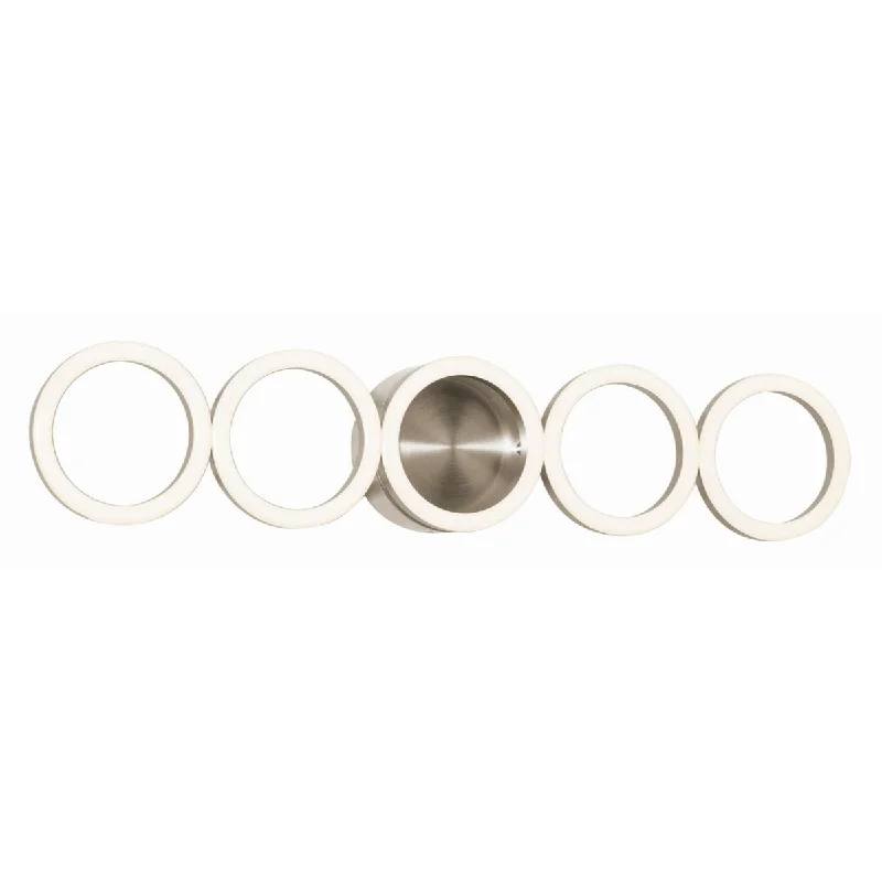 Explosion - Proof Industrial Lighting for Hazardous LocationsGlo 5 Lights 24 In. LED Vanity Light Satin Nickel Finish Explosion - Proof Industrial Lighting for Hazardous LocationsGlo 5 Lights 24 In. LED Vanity Light Satin Nickel Finish