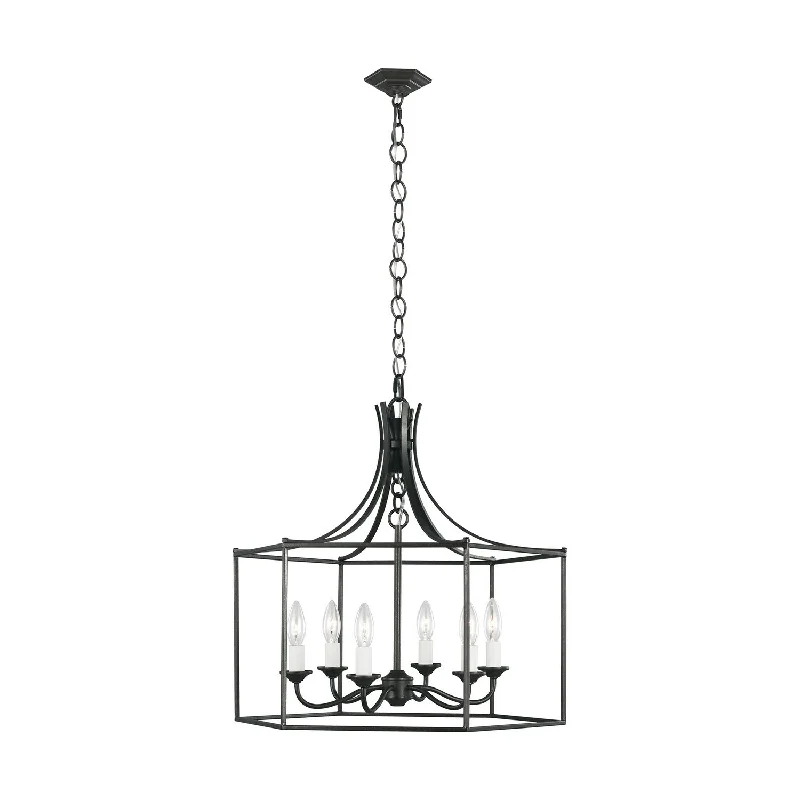 Industrial Lighting for Woodworking FactoriesBantry House Six Light Chandelier