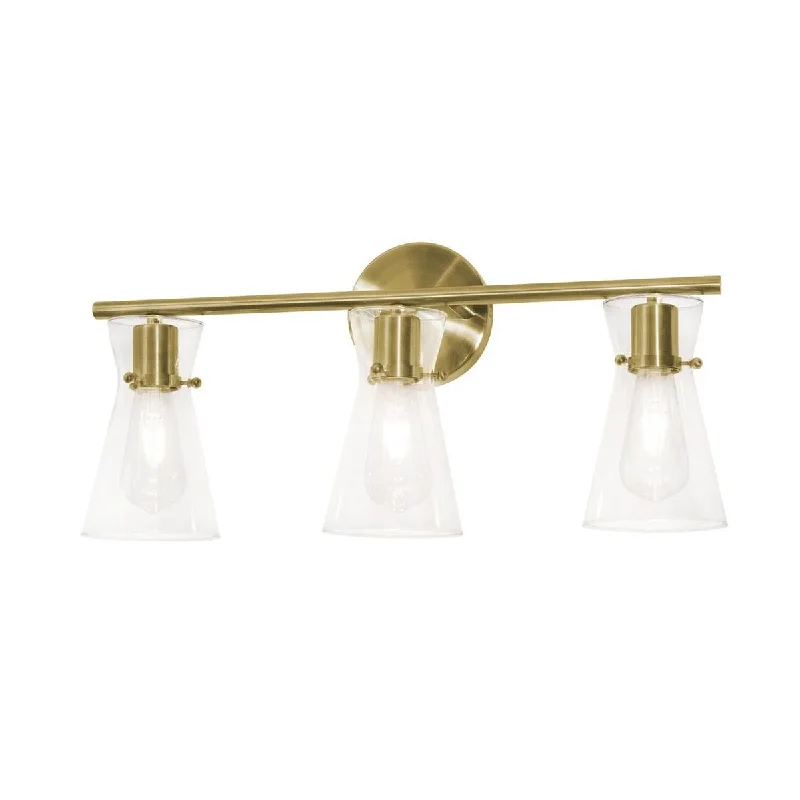 Industrial Lighting for Furniture FactoriesAmanda 22 in. 3 lights Vanity Light Satin Brass finish Industrial Lighting for Furniture FactoriesAmanda 22 in. 3 lights Vanity Light Satin Brass finish