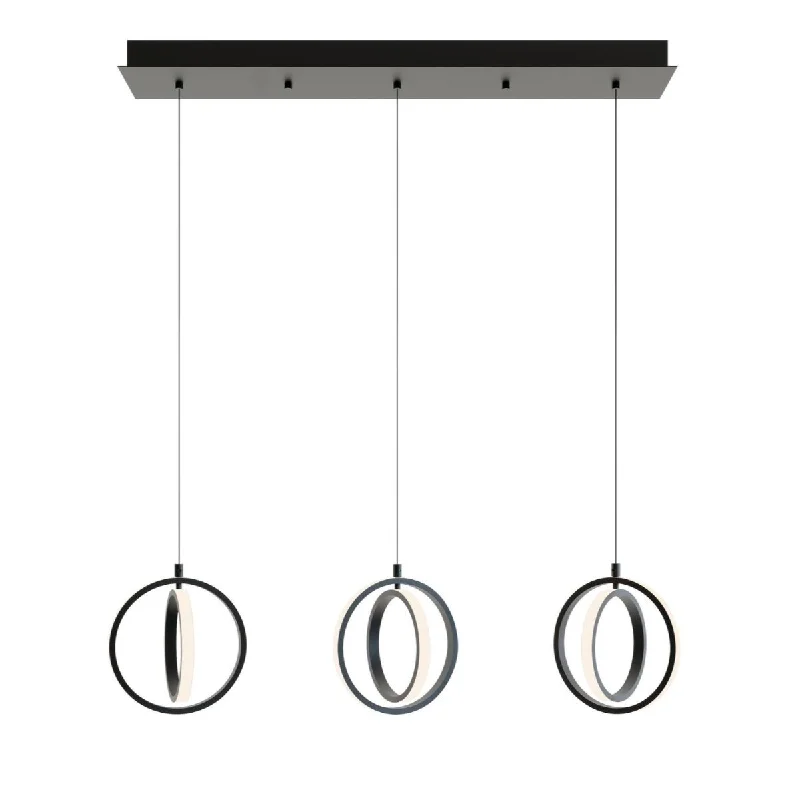 Industrial Pendant Lighting for Machine ShopsLock 3 Lights 36 In. LED Pendant Light Black Finish Industrial Pendant Lighting for Machine ShopsLock 3 Lights 36 In. LED Pendant Light Black Finish