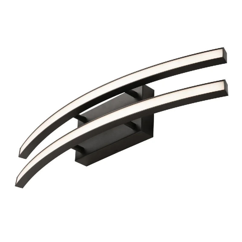 Dust - Resistant Industrial Lighting for Dirty WorkspacesHarper 2 Lights 25 In. LED Bath Bar Black Finish