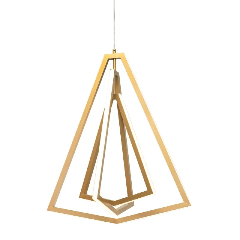 Industrial Lighting for Metal Fabrication ShopsGianna 24 in. LED Pendant Light Gold finish Industrial Lighting for Metal Fabrication ShopsGianna 24 in. LED Pendant Light Gold finish