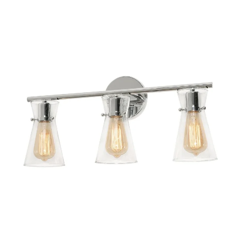 Industrial Lighting for Textile MillsAmanda 22 in. 3 lights Vanity Light Polished Chrome finish Industrial Lighting for Textile MillsAmanda 22 in. 3 lights Vanity Light Polished Chrome finish