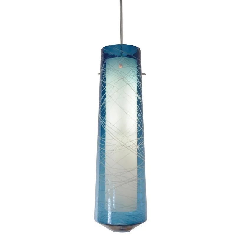 Industrial Lighting for Electronics ManufacturingSpun 5 in. LED Pendant Light 3000K Satin Nickel Finish, 120V Steel Blue Shade Industrial Lighting for Electronics ManufacturingSpun 5 in. LED Pendant Light 3000K Satin Nickel Finish, 120V Steel Blue Shade