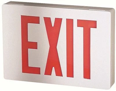Track lighting for outdoor gardensSignature Die Cast Aluminum Led Exit Sign Red