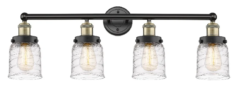 Industrial Lighting for Metal Fabrication ShopsEdison Four Light Bath Vanity