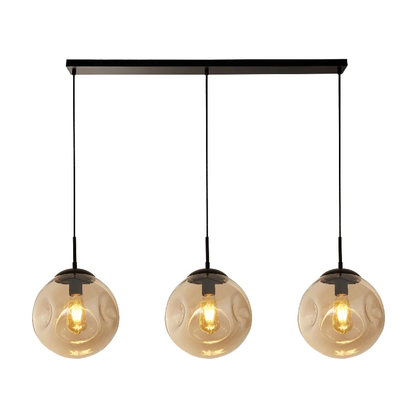 Track lighting for replacing old fluorescent fixturesPunch 3/4lt Adjustable Dimmable Bar Pendant- Black Metal & Champagne Punched Glass