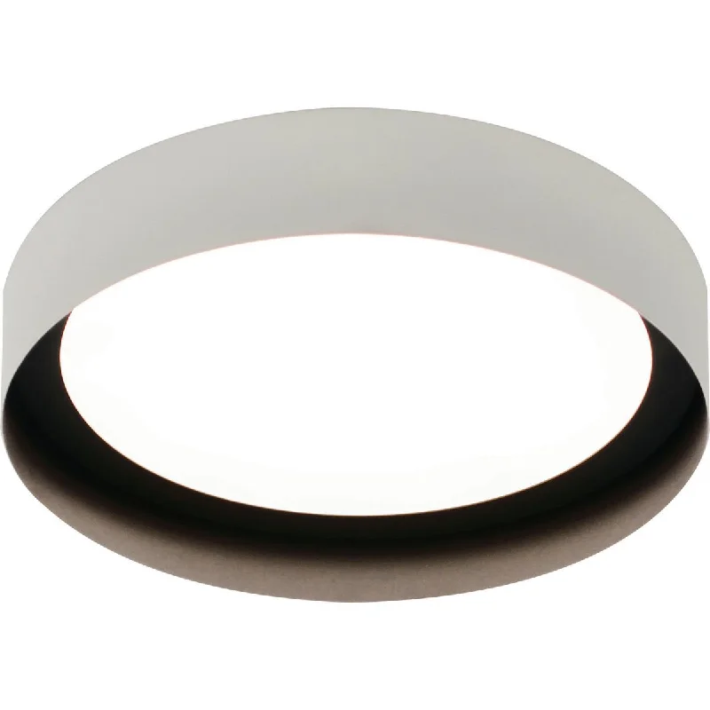 Industrial Lighting for Furniture FactoriesReveal 12 in. LED Flush Mount Light 120V White & Black Finish Industrial Lighting for Furniture FactoriesReveal 12 in. LED Flush Mount Light 120V White & Black Finish