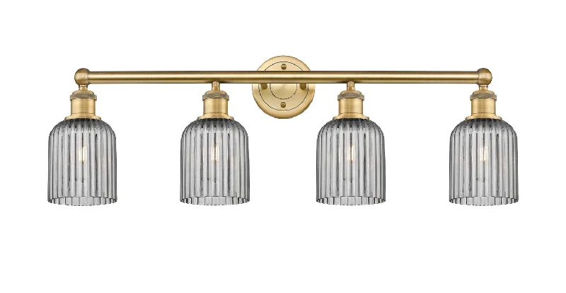 Industrial Pendant Lighting for Machine ShopsEdison Four Light Bath Vanity