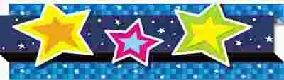 Track lighting with colored glass accentsPop-It Border Stars 3 Inch  X 24 Ft. 8 Strips Per Pack