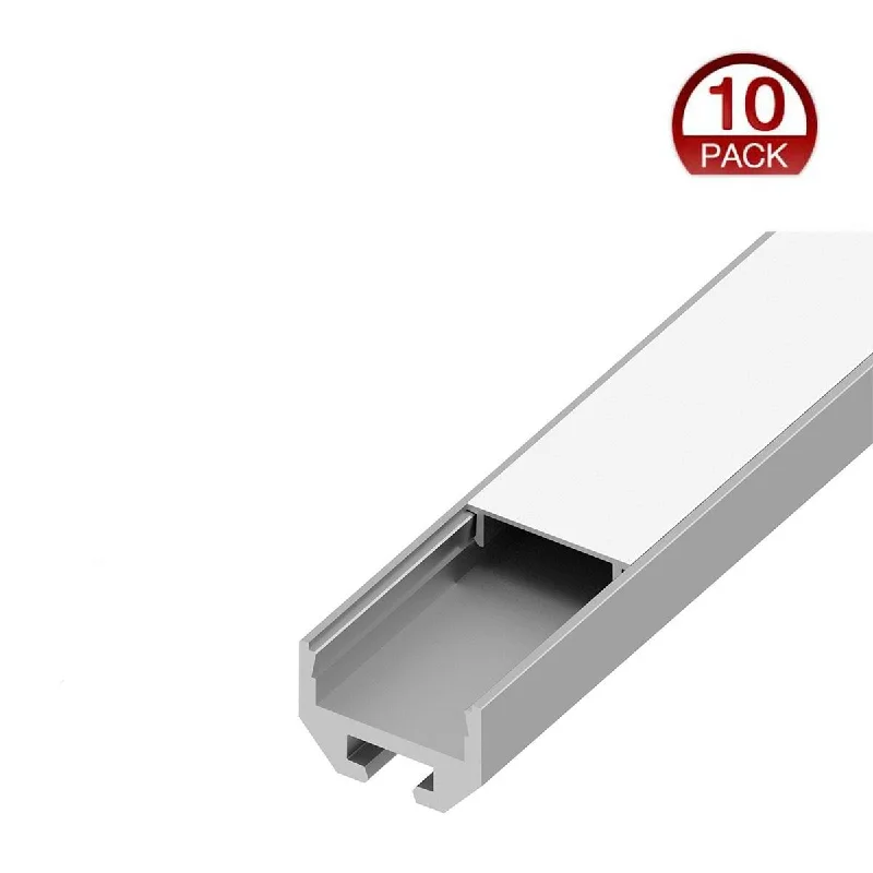 Industrial Task Lighting for Precision Workstations96in. Chromapath Builder, Square LED Aluminum Channels for 12mm strip lights, Pack of 10 Industrial Task Lighting for Precision Workstations96in. Chromapath Builder, Square LED Aluminum Channels for 12mm strip lights, Pack of 10