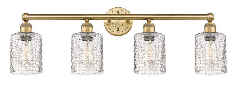 Industrial Lighting for Metal Fabrication ShopsEdison Four Light Bath Vanity