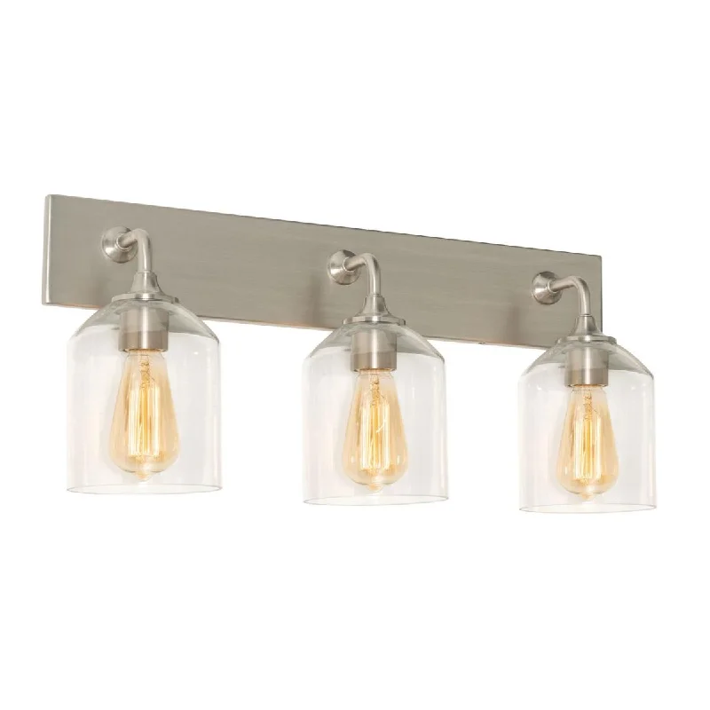 High - Bay LED Industrial Lighting for WarehousesWilliam 3 Lights 24 In. Vanity Light Satin Nickel Finish
