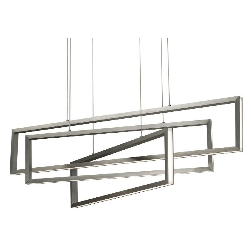 Industrial Lighting for Textile MillsCole 39 in. LED Pendant Light Satin Nickel finish Industrial Lighting for Textile MillsCole 39 in. LED Pendant Light Satin Nickel finish