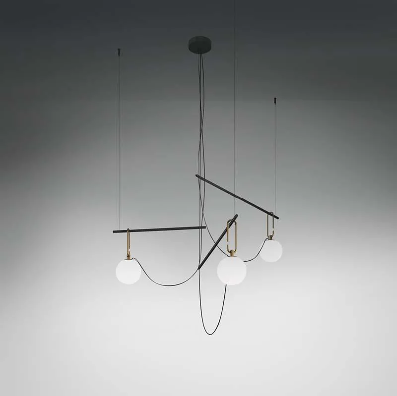 Track lighting with a minimalist track designArtemide 1276018A NH S3 LED Gold Suspension Light