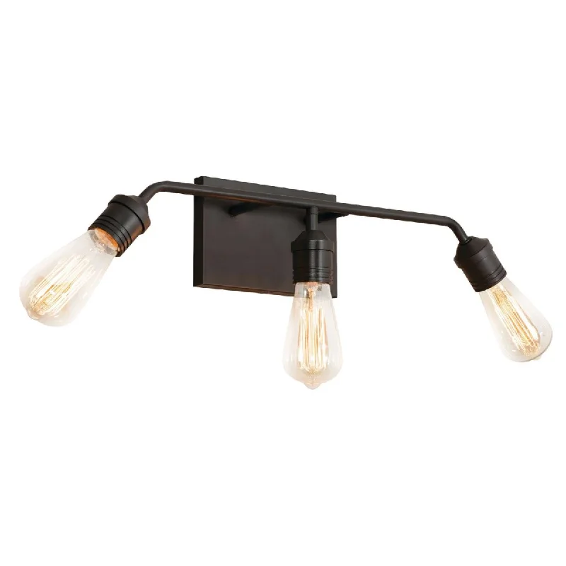 Industrial Lighting for Woodworking FactoriesMagnus 21 in. 3 Lights Vanity Light Black finish Industrial Lighting for Woodworking FactoriesMagnus 21 in. 3 Lights Vanity Light Black finish
