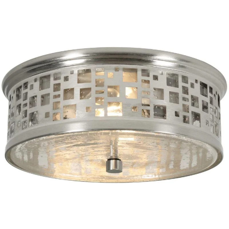 Explosion - Proof Industrial Lighting for Hazardous LocationsRoscoe 11 Inch Flush Mount Light Satin Nickel Finish