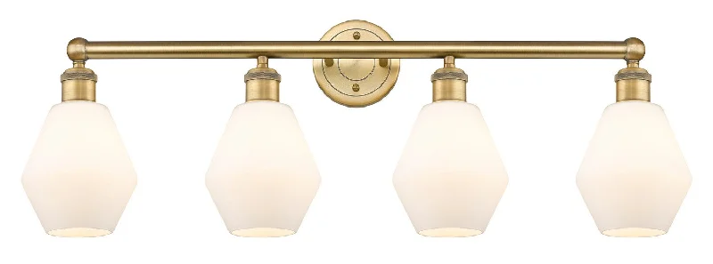 Dimmable Industrial Lighting for Ambiance ControlEdison Four Light Bath Vanity