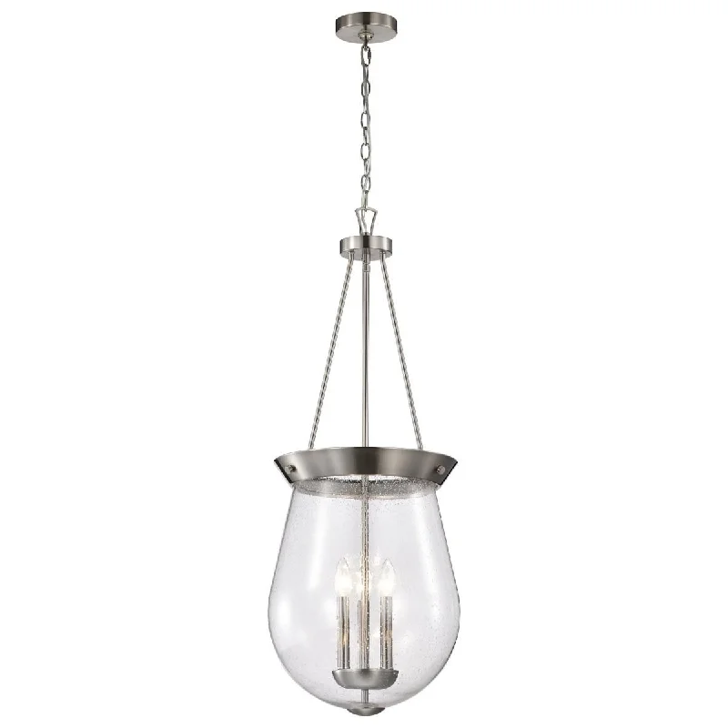 Industrial Lighting for Pharmaceutical ManufacturingBoliver 14 in. 3 lights Pendant Light Brushed Nickel Finish