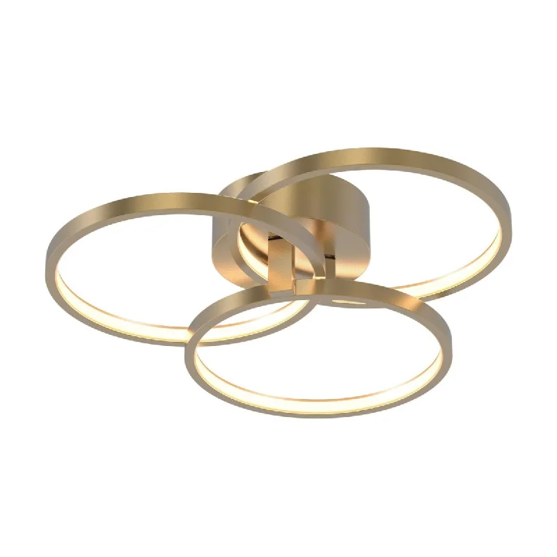 Color - Tunable Industrial Lighting for Special ApplicationsOrion 16 in. LED Semi flush Mount Light Satin Brass Finish