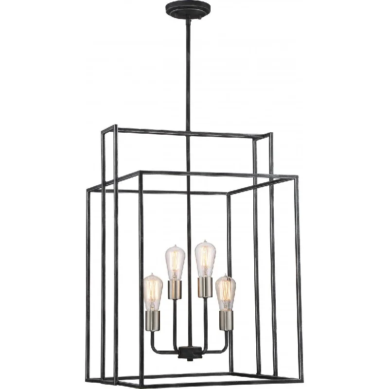 Dust - Resistant Industrial Lighting for Dirty WorkspacesLake 19 in. 4 Lights Pendant Light Black Finish