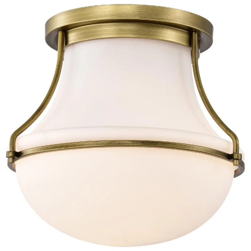 Industrial Pendant Lighting for Machine ShopsValdora 14 in. Flush Mount Light Natural Brass Finish Industrial Pendant Lighting for Machine ShopsValdora 14 in. Flush Mount Light Natural Brass Finish