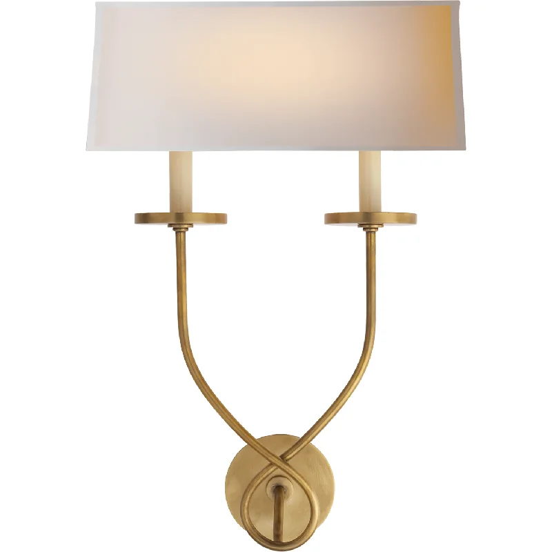 Track lighting for highlighting bookcasesSymmetric Twist Double Sconce with Natural Paper Shade Track lighting for highlighting bookcasesSymmetric Twist Double Sconce with Natural Paper Shade