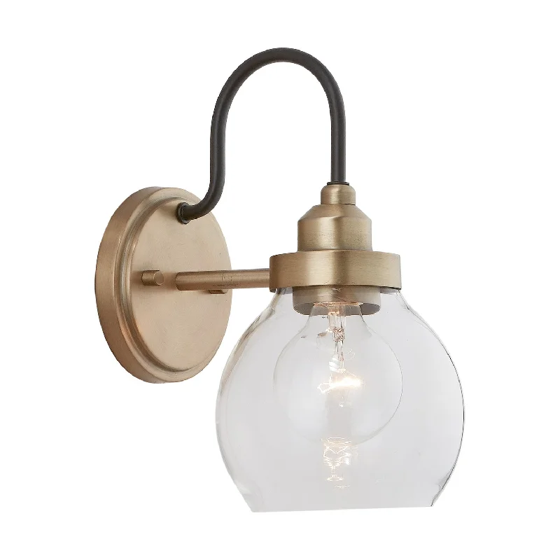 Track lighting with colored glass accentsDaphne Wall Sconce