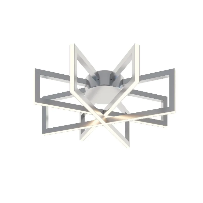 Industrial Lighting with High CRI (Color Rendering Index) for True Color PerceptionCass 17 in. LED Flush Mount Light Satin Nickel finish Industrial Lighting with High CRI (Color Rendering Index) for True Color PerceptionCass 17 in. LED Flush Mount Light Satin Nickel finish