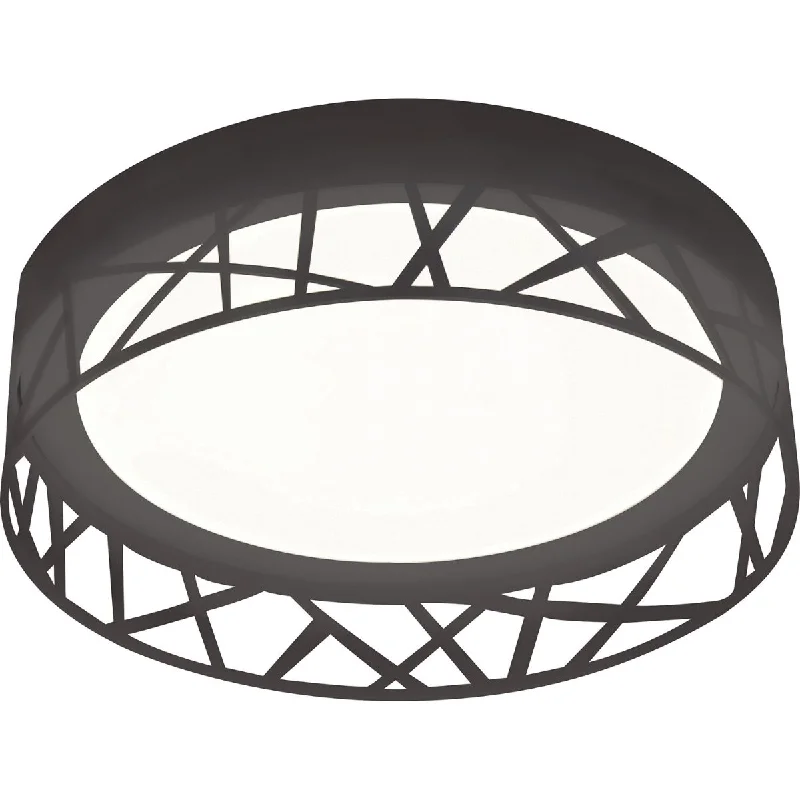 Industrial Ceiling - Mounted Lighting for Assembly PlantsBoon 16 in. LED Flush Mount Light 120-277V Black Finish Industrial Ceiling - Mounted Lighting for Assembly PlantsBoon 16 in. LED Flush Mount Light 120-277V Black Finish
