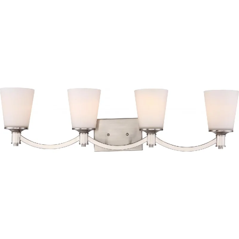Color - Tunable Industrial Lighting for Special ApplicationsLaguna 33 in. 4 Lights Vanity Light Nickel Finish Color - Tunable Industrial Lighting for Special ApplicationsLaguna 33 in. 4 Lights Vanity Light Nickel Finish