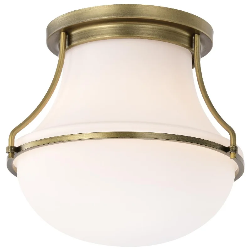 Explosion - Proof Industrial Lighting for Hazardous LocationsValdora 10 in. Flush Mount Light Natural Brass Finish Explosion - Proof Industrial Lighting for Hazardous LocationsValdora 10 in. Flush Mount Light Natural Brass Finish