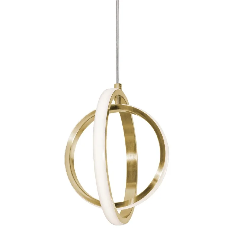 Industrial Exit Sign Lighting for Quick EvacuationLock 9 In. LED Pendant Light Satin Brass Finish Industrial Exit Sign Lighting for Quick EvacuationLock 9 In. LED Pendant Light Satin Brass Finish