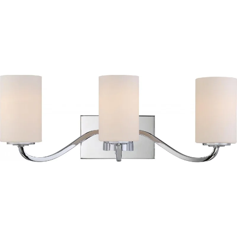 Industrial Lighting for Woodworking FactoriesWillow 23 in. 3 Lights Vanity Light Nickel Finish