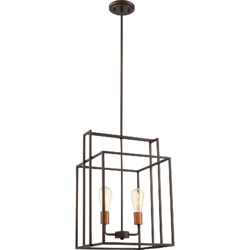 Industrial Lighting for Chemical PlantsLake 14 in. 2 Lights Pendant Light Bronze Finish