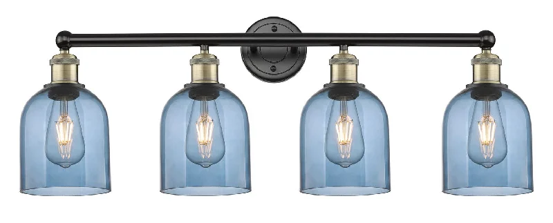 Industrial Pendant Lighting for Machine ShopsEdison Four Light Bath Vanity