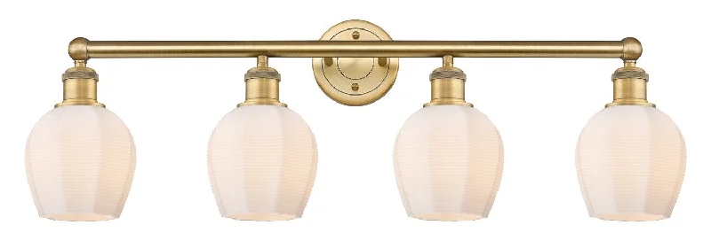 Corrosion - Resistant Industrial Lighting for Coastal FactoriesEdison Four Light Bath Vanity Corrosion - Resistant Industrial Lighting for Coastal FactoriesEdison Four Light Bath Vanity