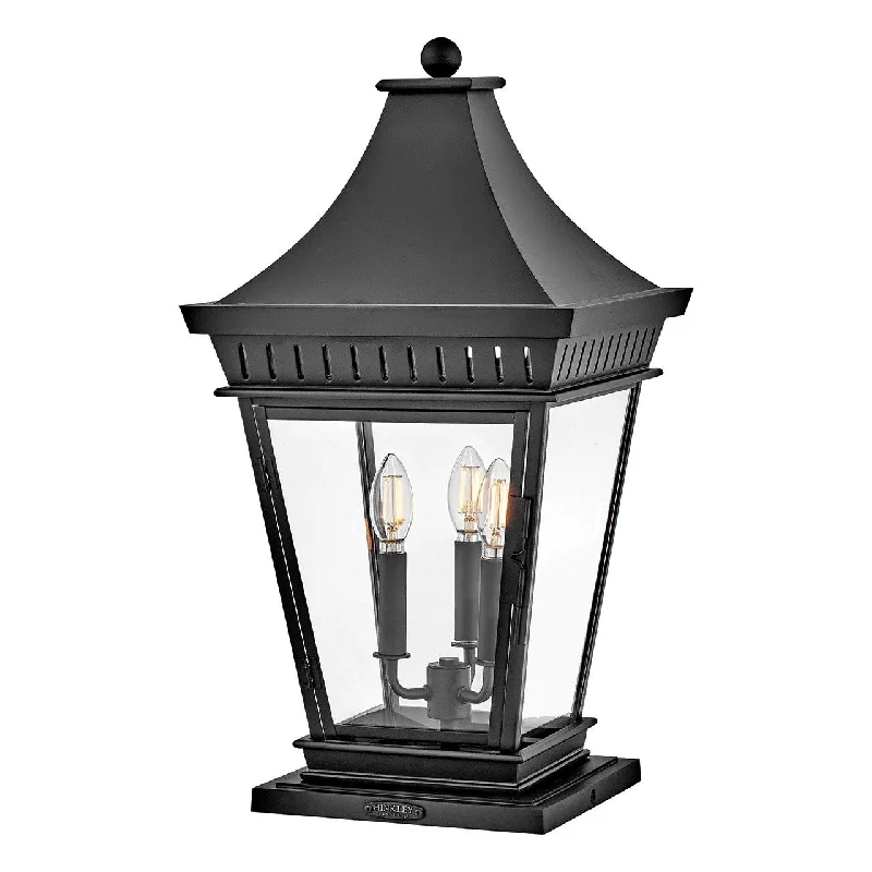 Track lighting with clear glass shadesChapel Hill Large Pier Mount Lantern