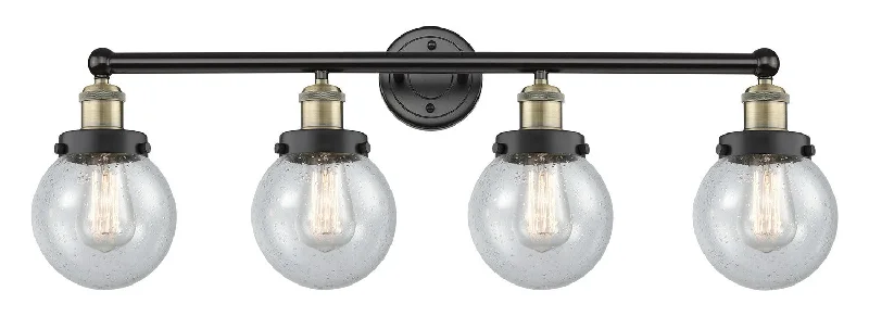 Industrial Lighting for Metal Fabrication ShopsEdison Four Light Bath Vanity