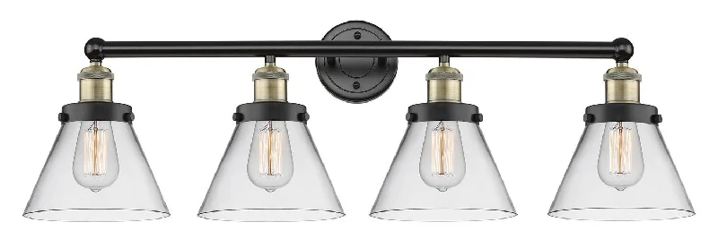 Industrial Lighting for Printing Press FacilitiesEdison Four Light Bath Vanity