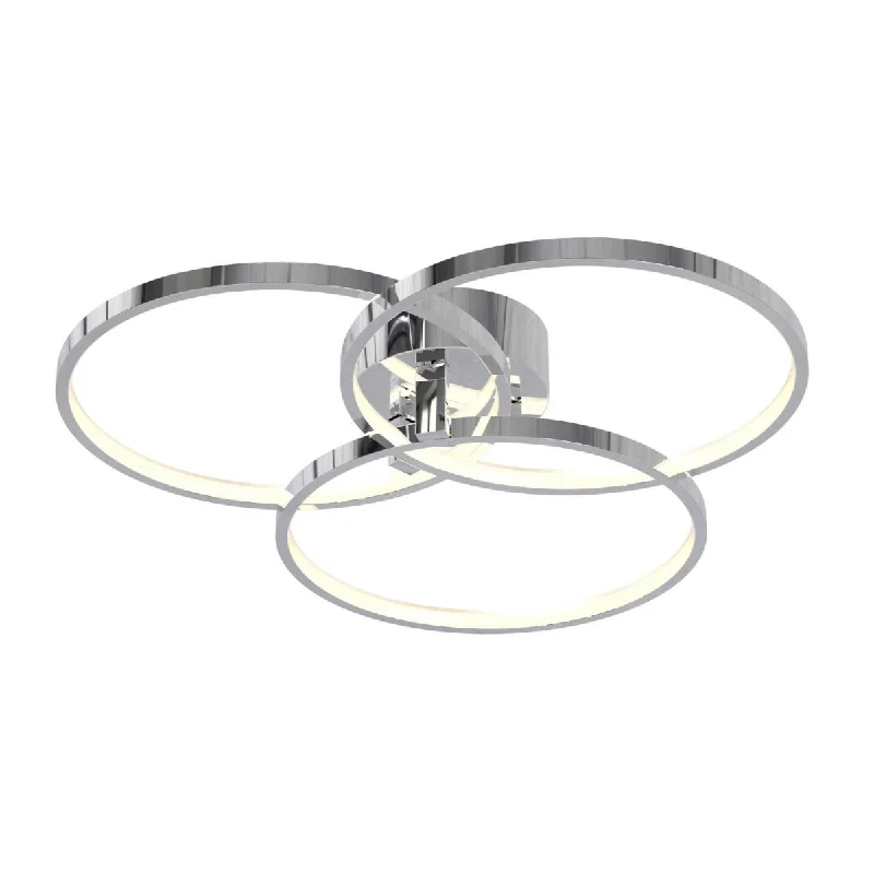 Industrial Ceiling - Mounted Lighting for Assembly PlantsOrion 20 in. LED Semi flush Mount Light Polished Chrome Finish Industrial Ceiling - Mounted Lighting for Assembly PlantsOrion 20 in. LED Semi flush Mount Light Polished Chrome Finish