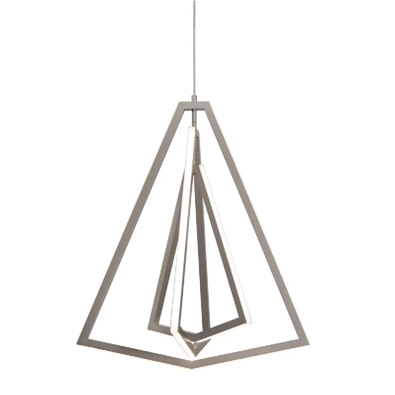 Energy - Efficient Industrial Lighting for Cost - SavingsGianna 24 in. LED Pendant Light Satin Nickel finish Energy - Efficient Industrial Lighting for Cost - SavingsGianna 24 in. LED Pendant Light Satin Nickel finish
