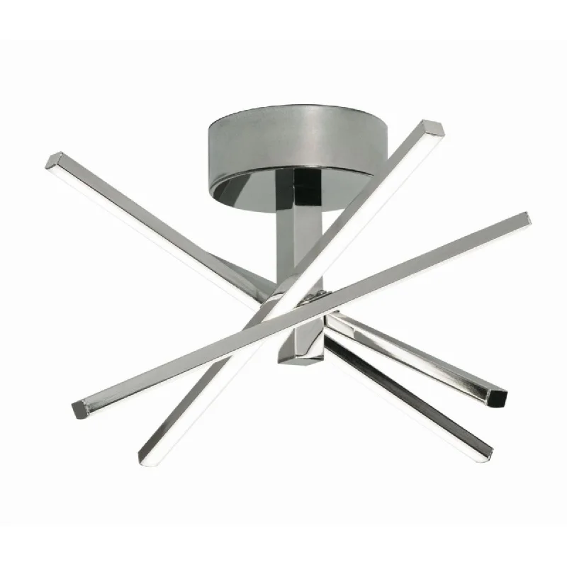 Industrial Task Lighting for Precision WorkstationsJaxx 15 in. LED Semi Flush Mount Light Polished Chrome finish Industrial Task Lighting for Precision WorkstationsJaxx 15 in. LED Semi Flush Mount Light Polished Chrome finish