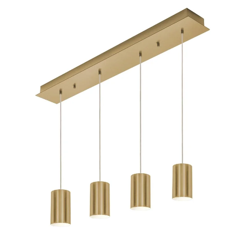 Industrial Lighting with High CRI (Color Rendering Index) for True Color PerceptionTyke 36 in. 4 Lights Pendant Light Satin Brass Finish Industrial Lighting with High CRI (Color Rendering Index) for True Color PerceptionTyke 36 in. 4 Lights Pendant Light Satin Brass Finish
