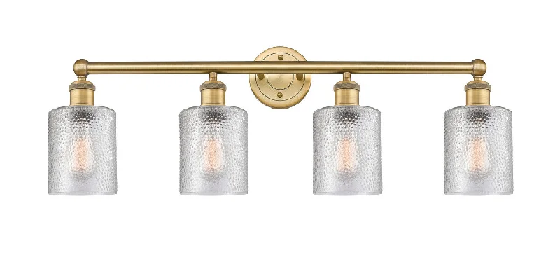 Waterproof Industrial Lighting for Wet AreasEdison Four Light Bath Vanity