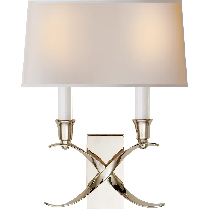 Track lighting for highlighting kitchen cabinetsCross Bouillotte Small Sconce with Natural Paper Shade