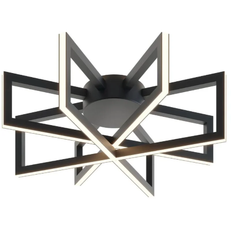Low - Bay Industrial Lighting Fixtures for Small FactoriesCass 17 in. LED Flush Mount Light Black finish Low - Bay Industrial Lighting Fixtures for Small FactoriesCass 17 in. LED Flush Mount Light Black finish