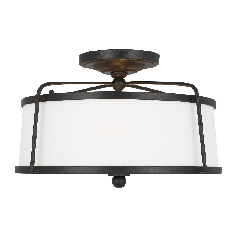 Industrial Lighting for Automotive Manufacturing PlantsStonington Two Light Semi-Flush Mount Industrial Lighting for Automotive Manufacturing PlantsStonington Two Light Semi-Flush Mount